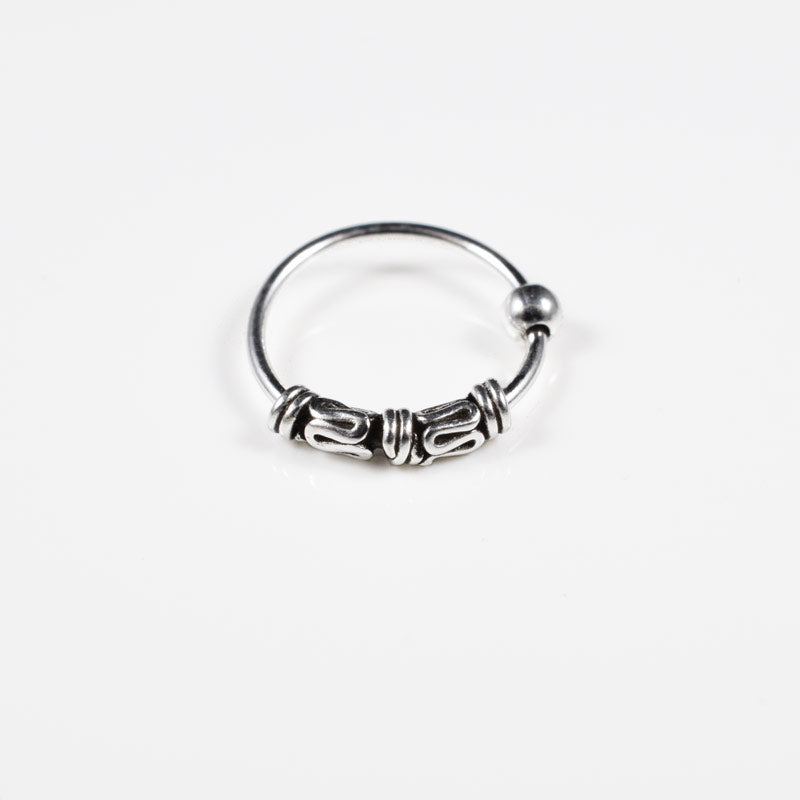 Bali Style Silver Nose Ring 'Kabur'