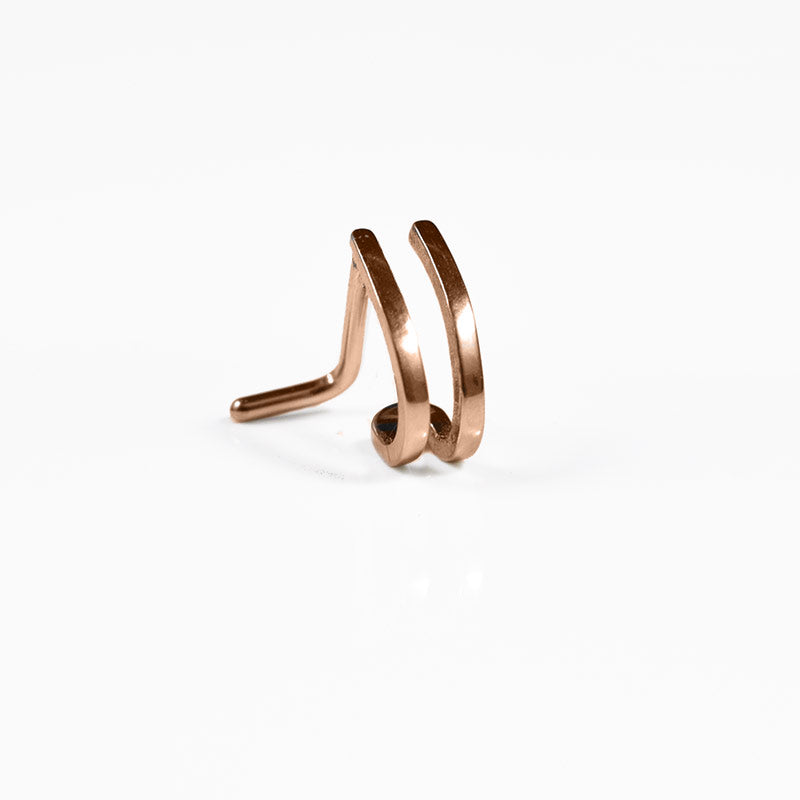 Double Nose Curve in Rose Gold