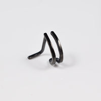 black nose ring, double nose curve