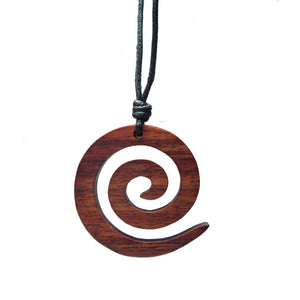 Spiral Pendant in Wood