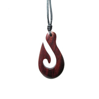 Wooden Fish Hook Pendant