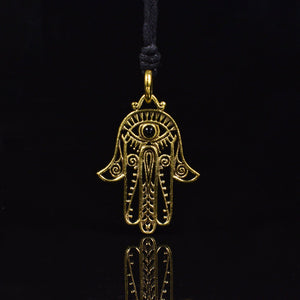 Hamsa Pendant in Brass 