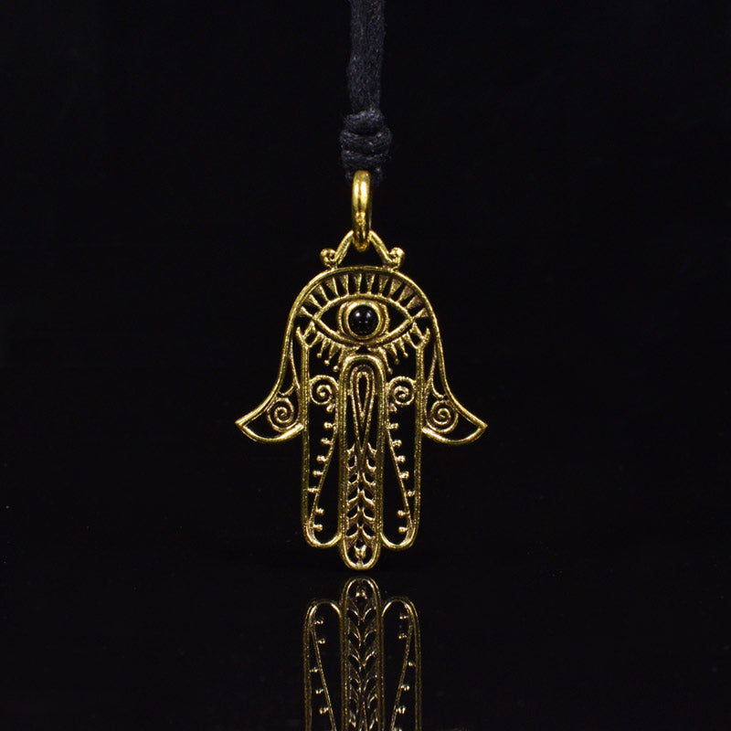 Hamsa Pendant in Brass 