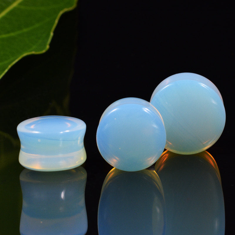Opal Flesh Plugs, Stone Plugs