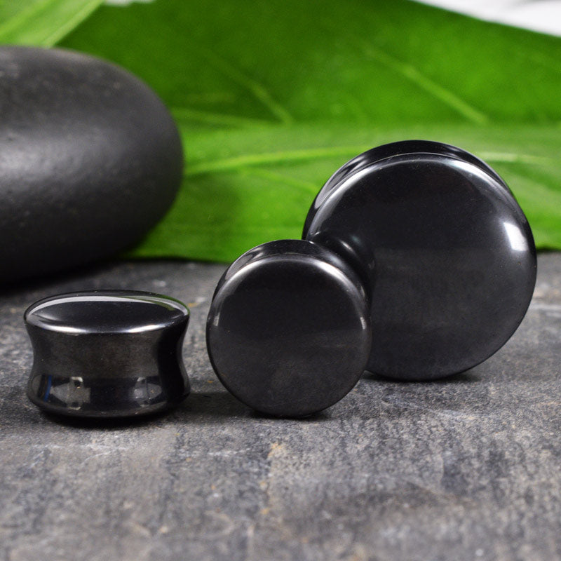 hematite flesh plugs for stretched ears