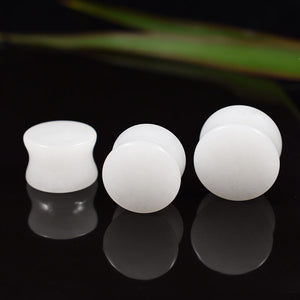 white quartz stone flesh plugs