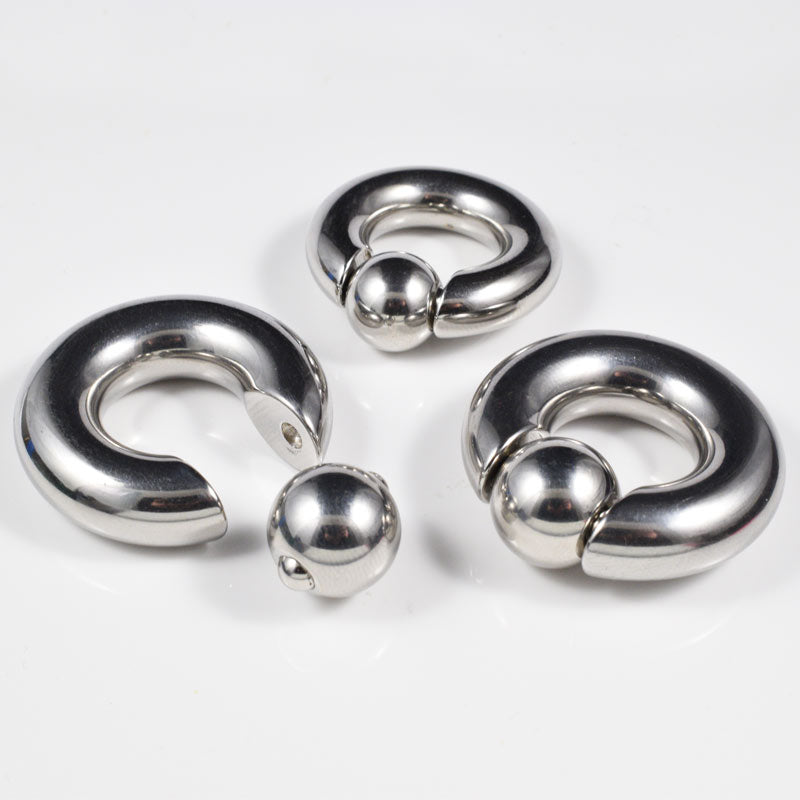 Steel BCR Ear Weights, Large Gauge BCRs Shown Open