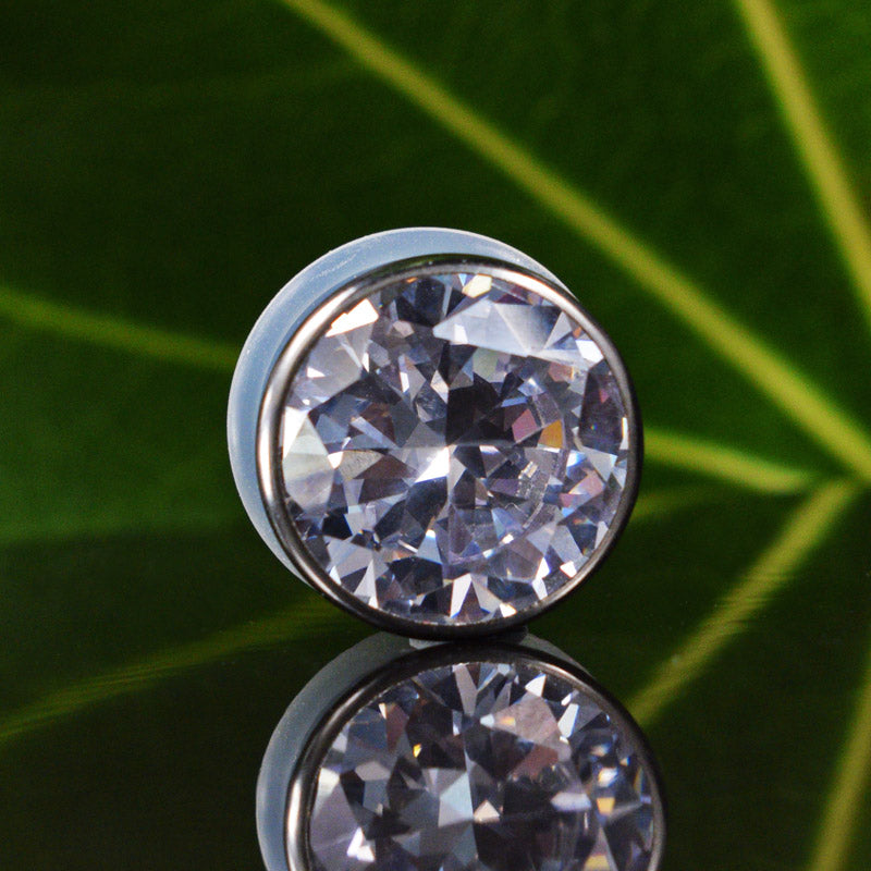 Diamond plugs for ears on sale