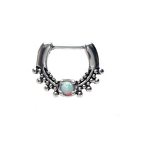 Vintage Style Septum Ring with Opalite Stone