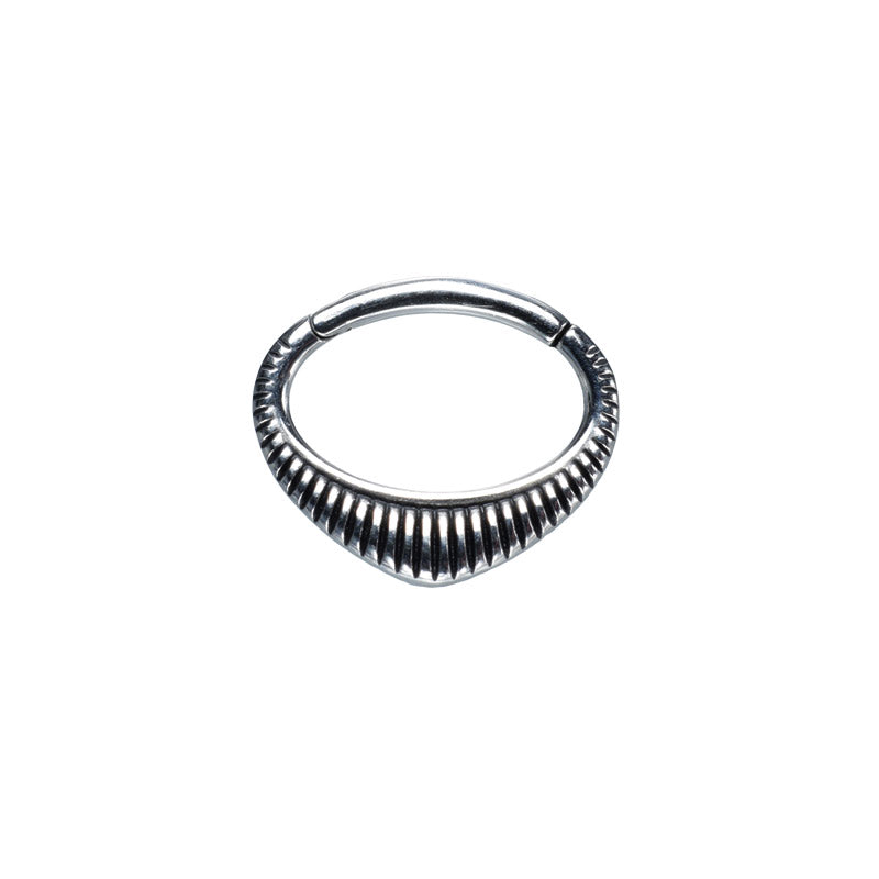 Clicker ring for septum, daith or rook piercing