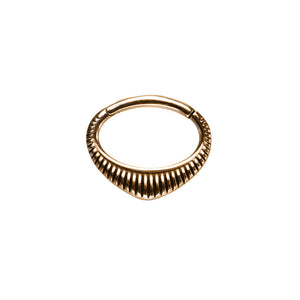Small Grooved Arrow Clicker in Rose Gold