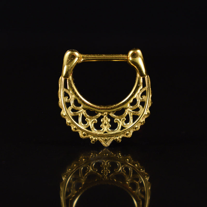Gold clicker sales septum ring