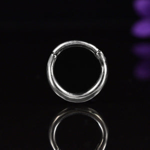 hinged segment ring in surgical steel for septum, tragus, helix, daith etc