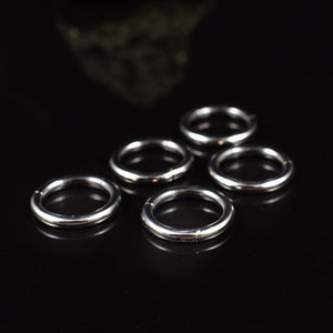 set of 5 stacking rings for stretched ear lobes
