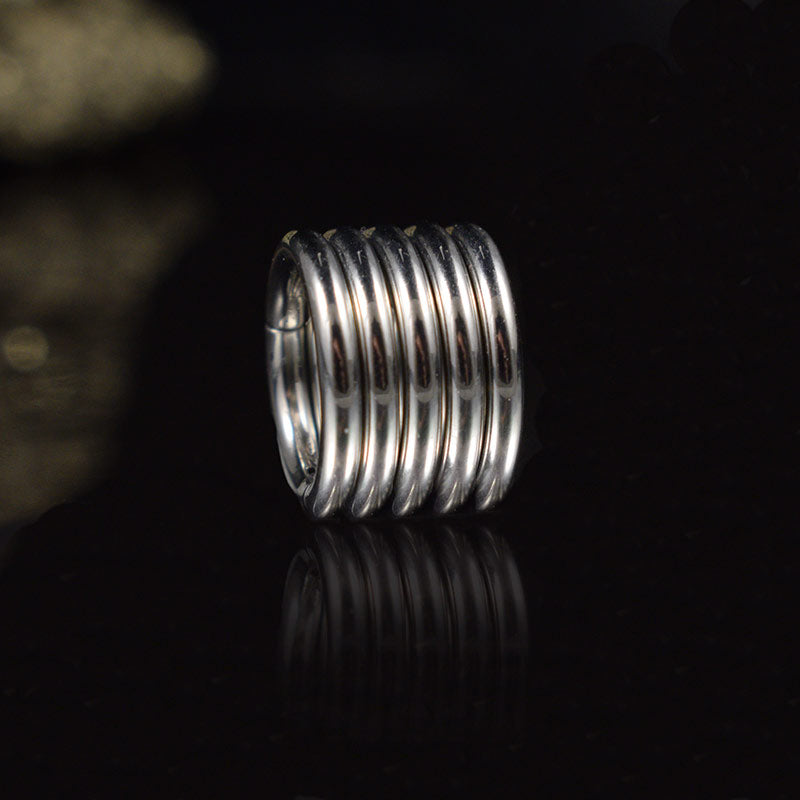 ring stack, stacking rings, clicker rings for stretched lobes