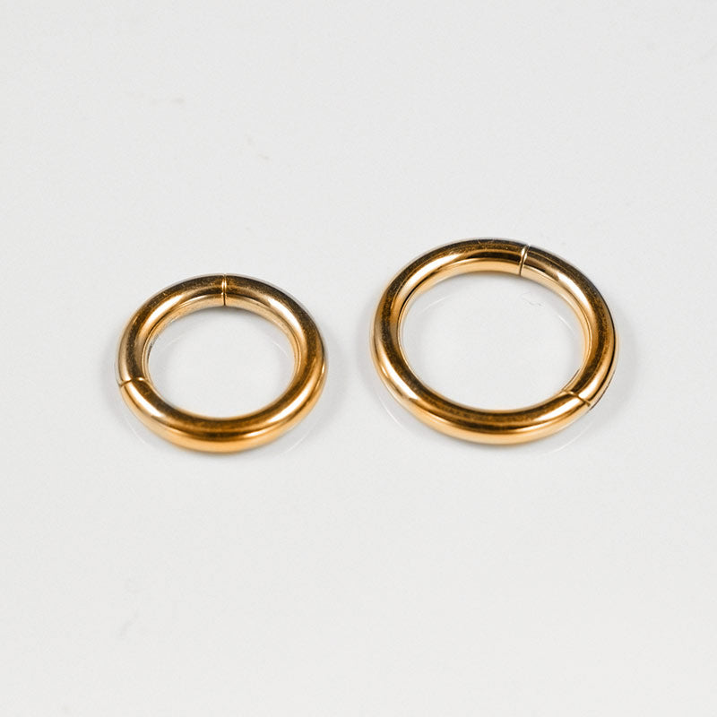 hinged stacking rings in gold pvd