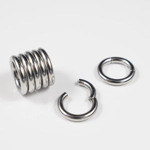 2mm clicker rings, hinged segment rings for stretched lobe stacking