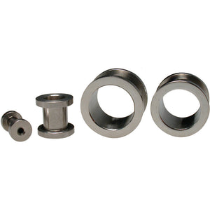 steel ear tunnel, basic threaded flesh tunnel