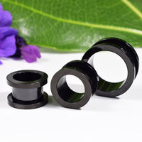 black flesh tunnels, externally threaded steel