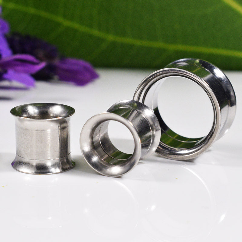 Ear Tunnels, in Surgical Steel Internally Threaded Arka