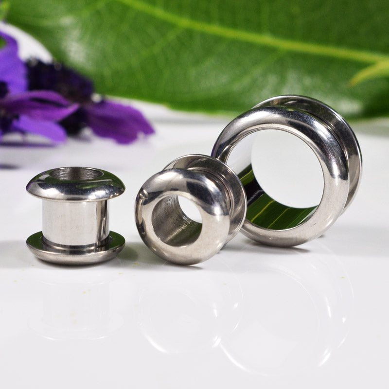 Surgical Steel 'Rivet' Ear Tunnels. Industrial Style Flesh Tunnel. – Arka