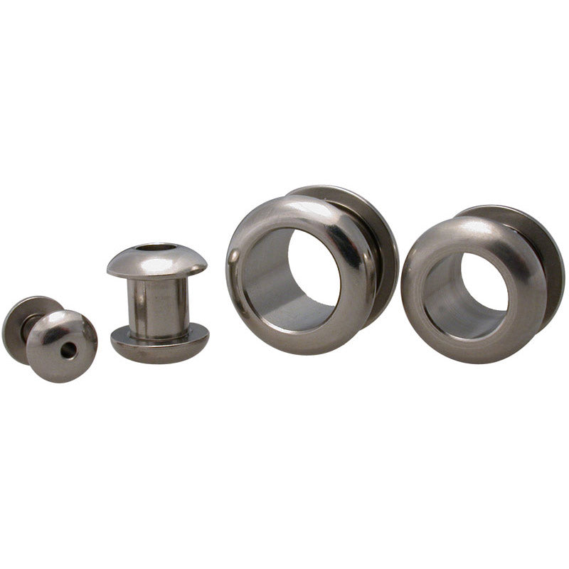 Surgical Steel 'Rivet' Ear Tunnels. Industrial Style Flesh Tunnel. – Arka