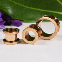 Rose Gold Ear Tunnel, Flesh Tunnel