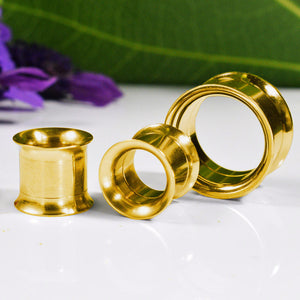 Gold Colour Flesh Tunnels, Gold Ear Tunnels