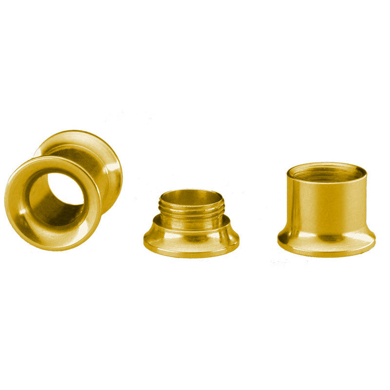 Gold Flesh Tunnels Internally Threaded