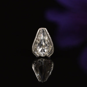 Threadless End for Piercings, Crystal Teardrop