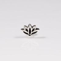 Threadless Lotus Flower in Sterling Silver