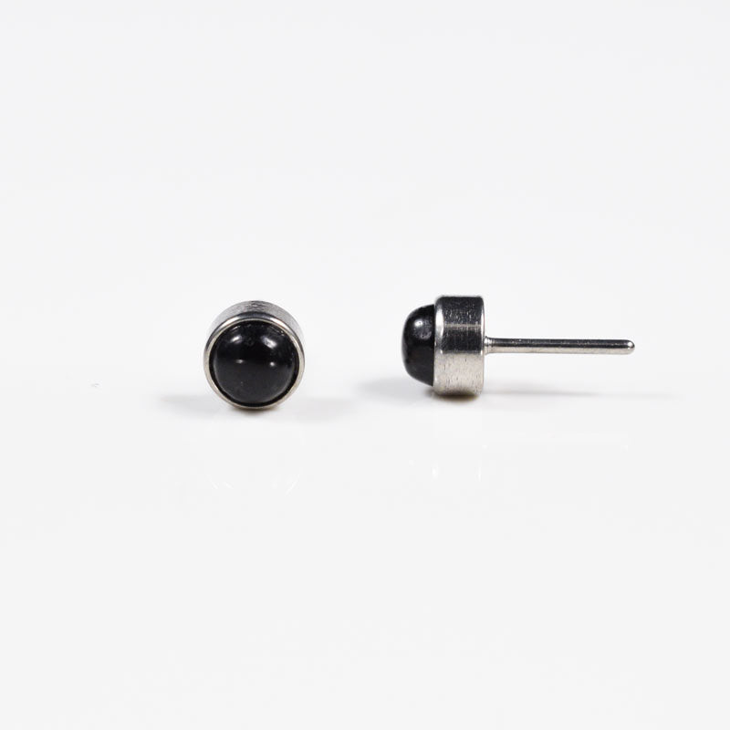 Titanium Threadless End Black Onyx