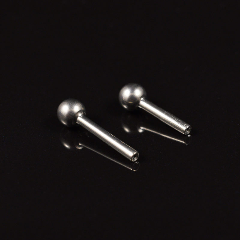 1.2mm Threadless Piercing Bar in Titanium 6mm 8mm