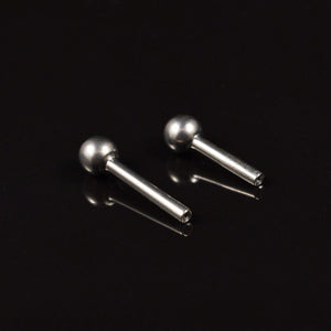 1.2mm Threadless Piercing Bar in Titanium 6mm 8mm