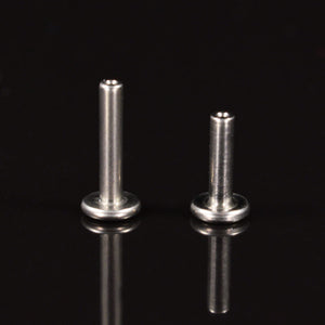 Threadless Piercing Labret in Titanium 1.6mm 6mm 8mm