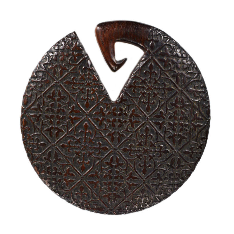 Wooden Discus Ear Hangers