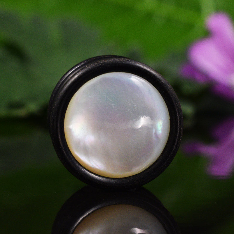 mother of pearl flesh plugs 