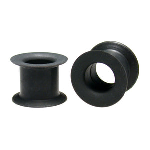 black silicone ear tunnels