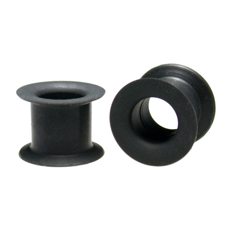 black silicone ear tunnels