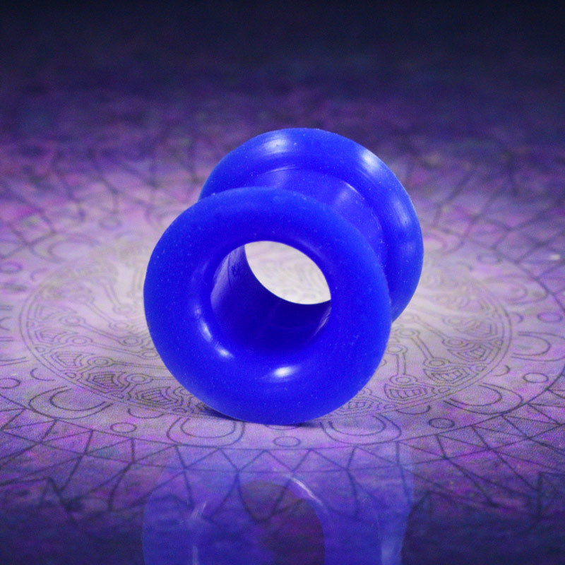 Silicone Flesh Tunnels in Blue 