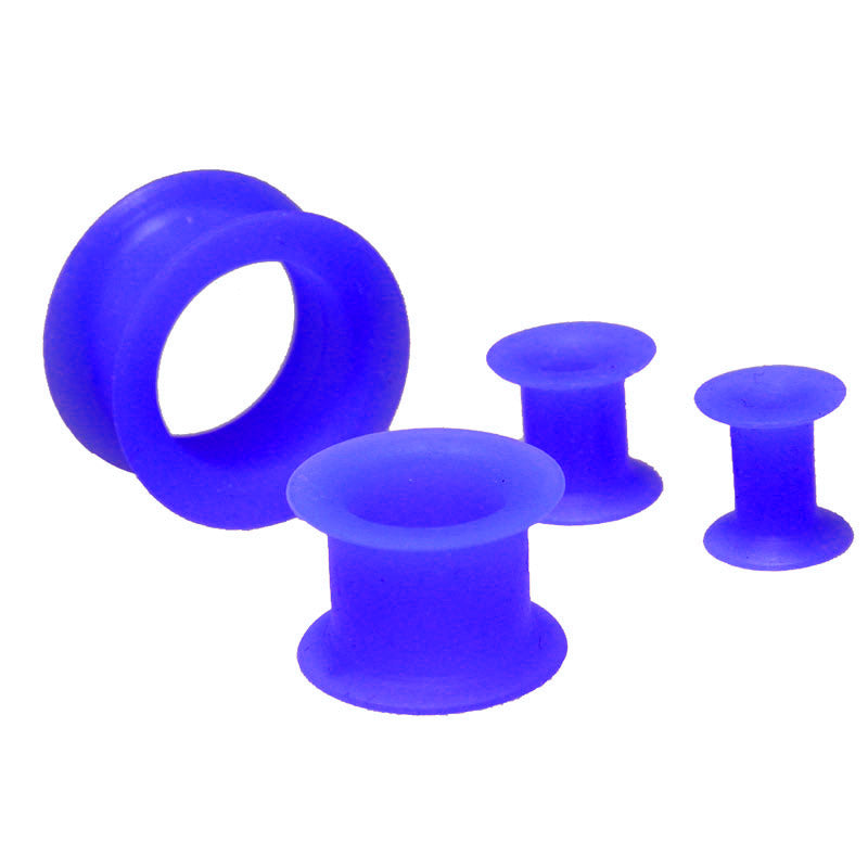 Silicone Flesh Tunnels in Blue