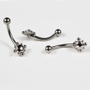  barball in steel suitable for rook piercing