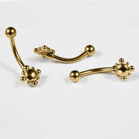  barball in gold pvd ideal for rook piercing