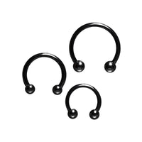 Circular Barbell in Black 1.2mm