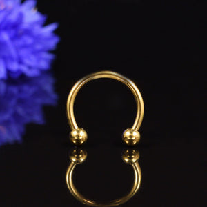 1.2mm Circular Barbell Gold PVD 