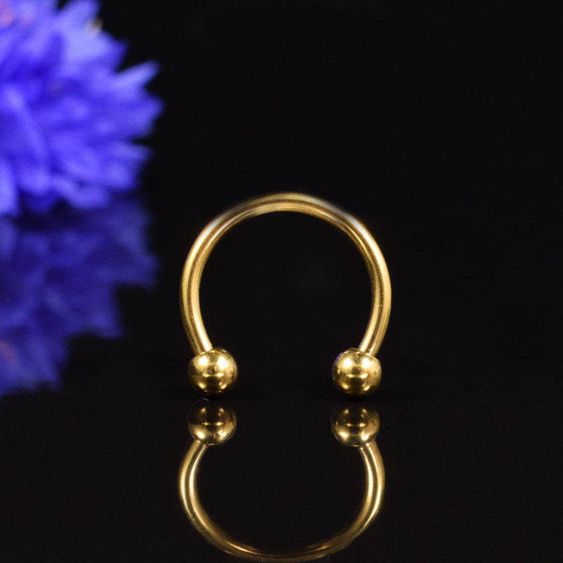 1.2mm Circular Barbell Gold PVD 
