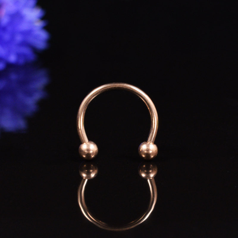 1.2mm Circular Barbell Rose Gold PVD 