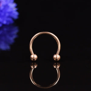 1.2mm Circular Barbell Rose Gold PVD 