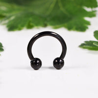 1.6mm Horseshoe Barbell in Black 