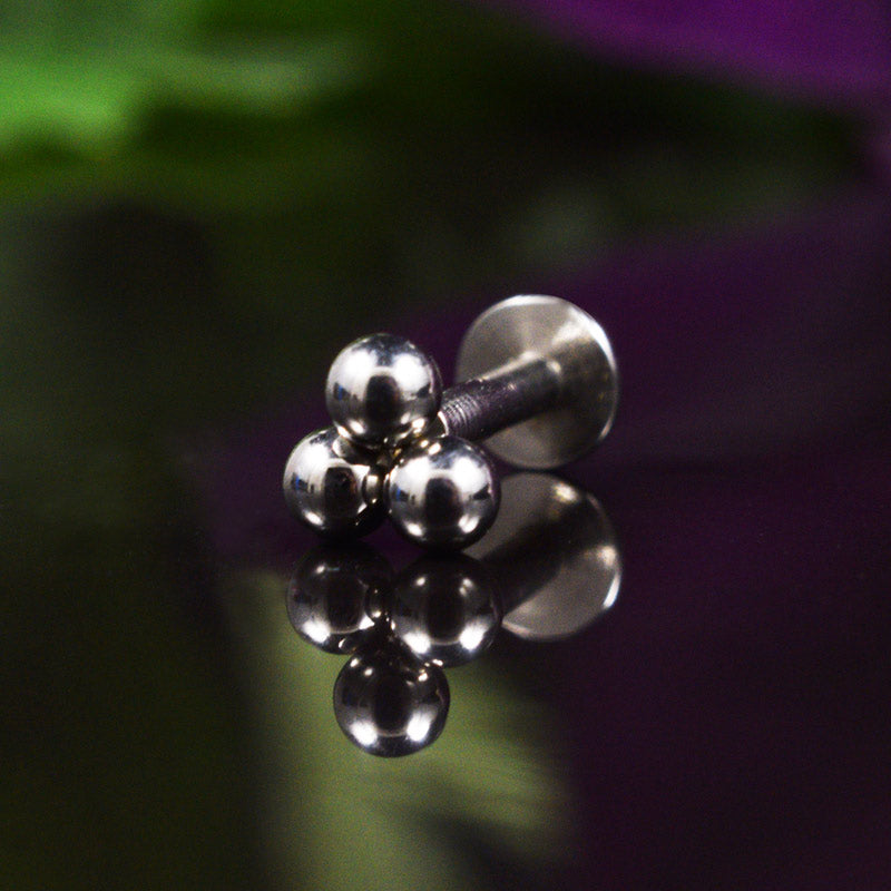Flatback, Labret with Triple Dots 
